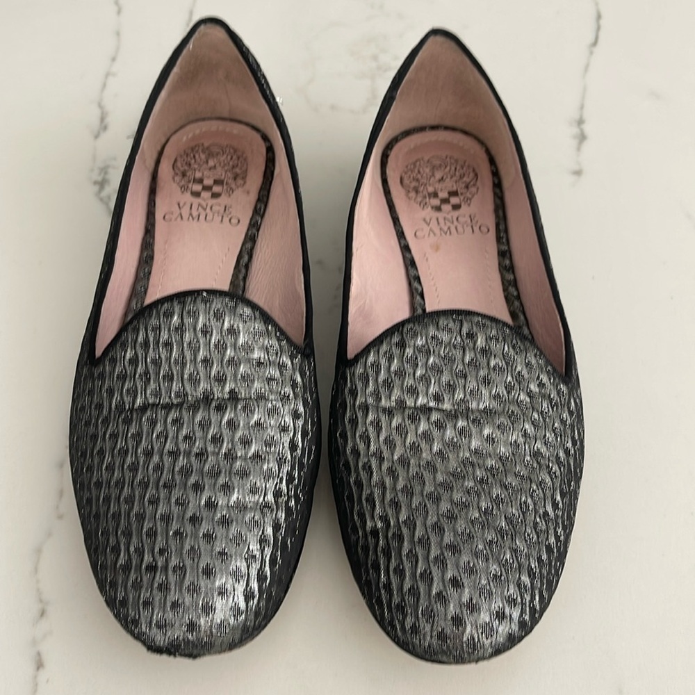 Vince Camuto Edmonton Women's pewter metallic loafer flat slip-on 7.5